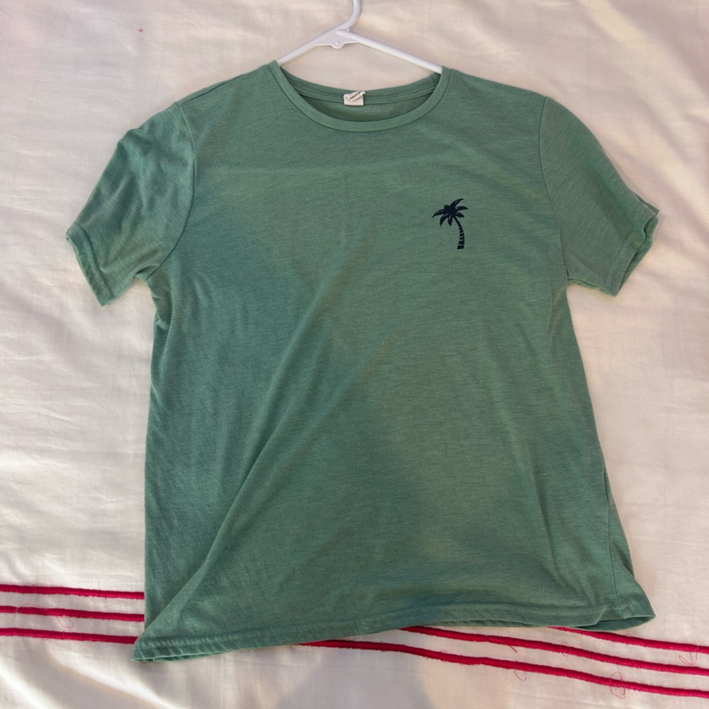 Green palm tree shirt